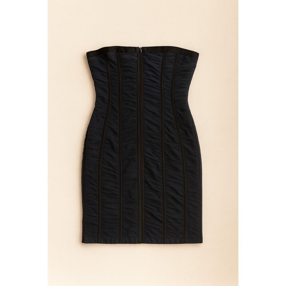 BCBGMAXAZRIA Ruched Strapless Cocktail Dress 0 - Picture 3 of 6